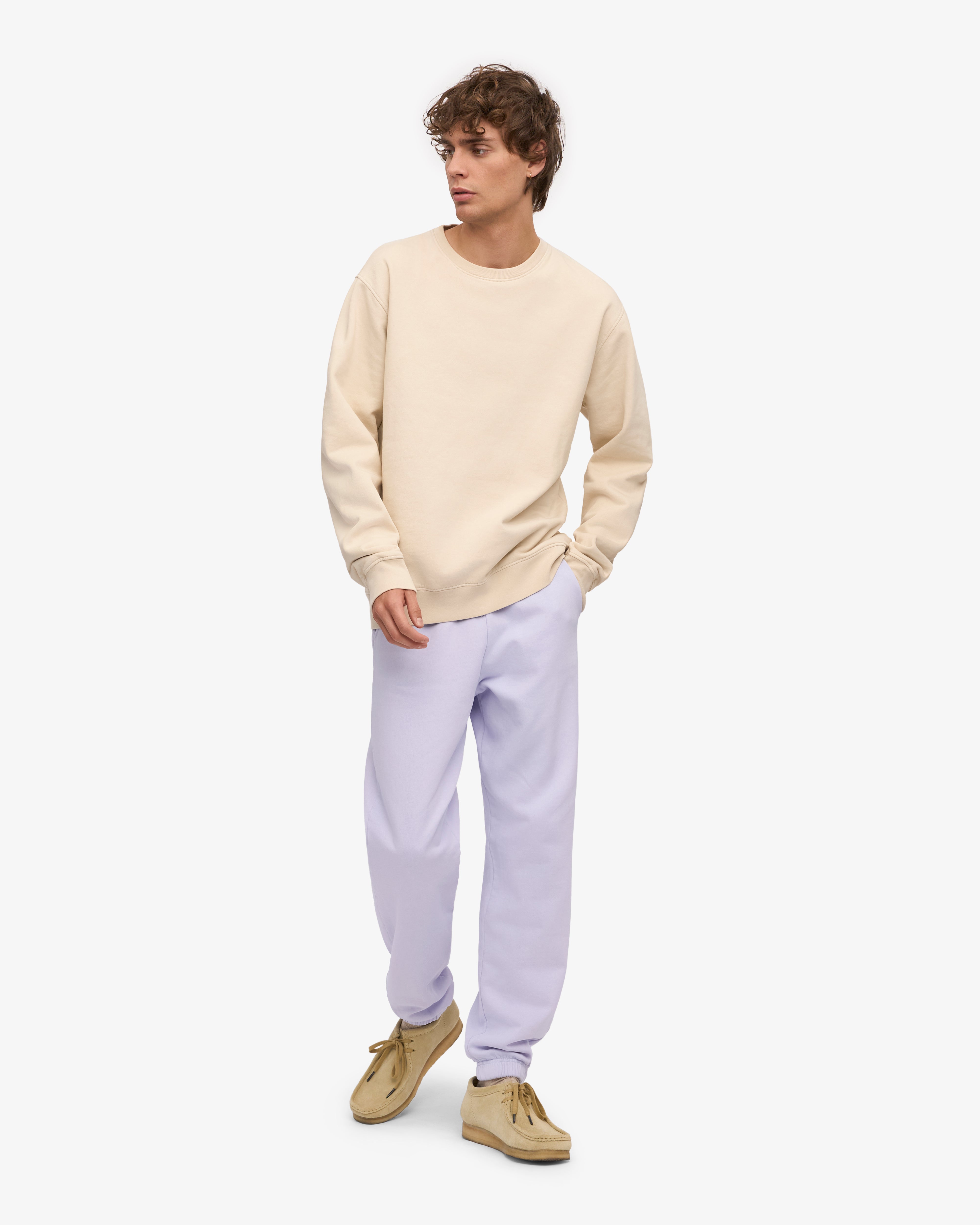 Organic Cotton Sweatpants for Women - Soft Lavender Lounge Pants | Comfortable Casual Wear for Yoga, Home & Relaxation