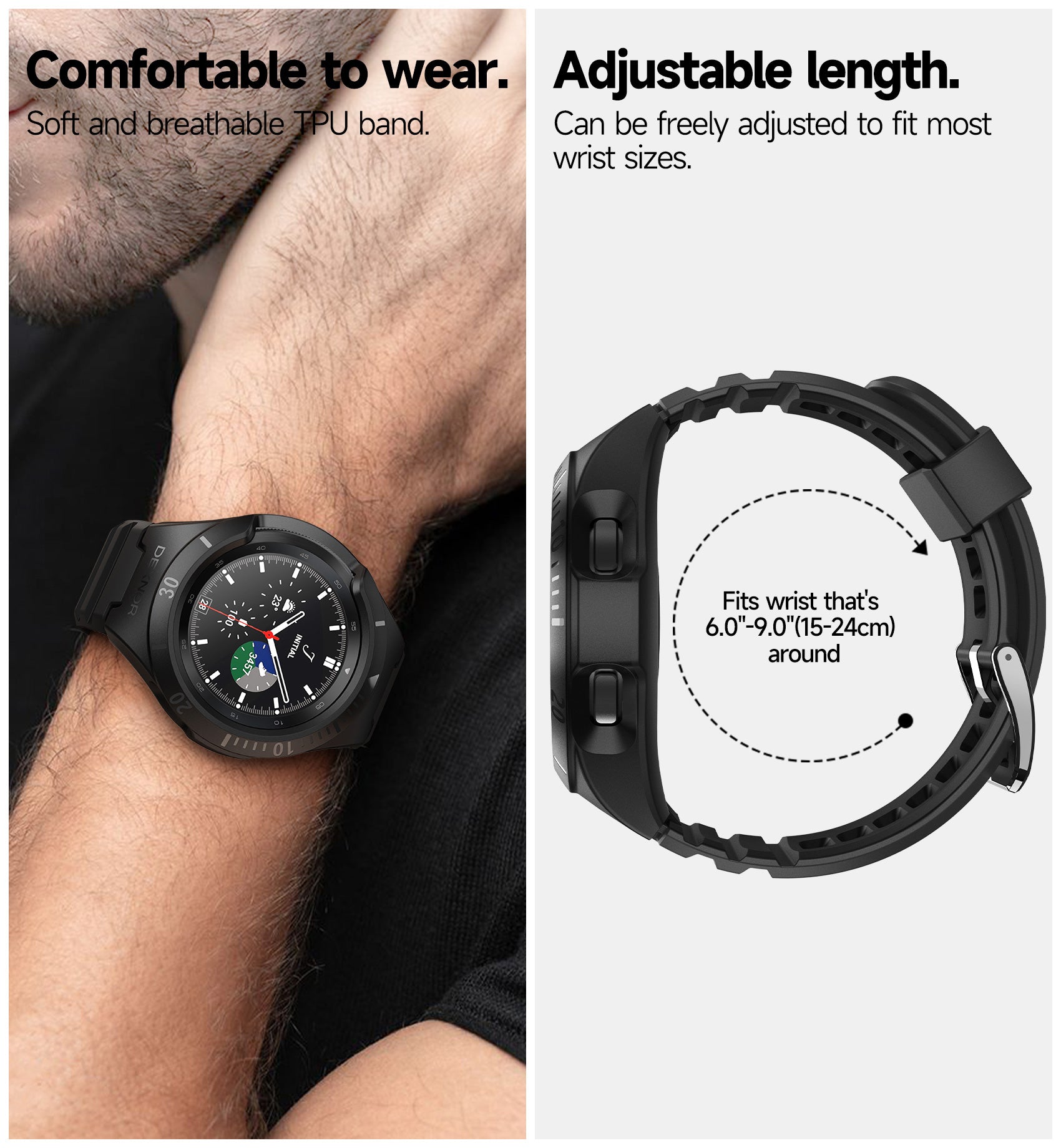 **Dexnor Rugged Shockproof Watch Case for Samsung Galaxy Watch 4 Classic 46mm (2021) - Full Body Bumper Protection with Raised Bezel - Perfect for Outdoor Sports, Hiking & Active Lifestyles**
