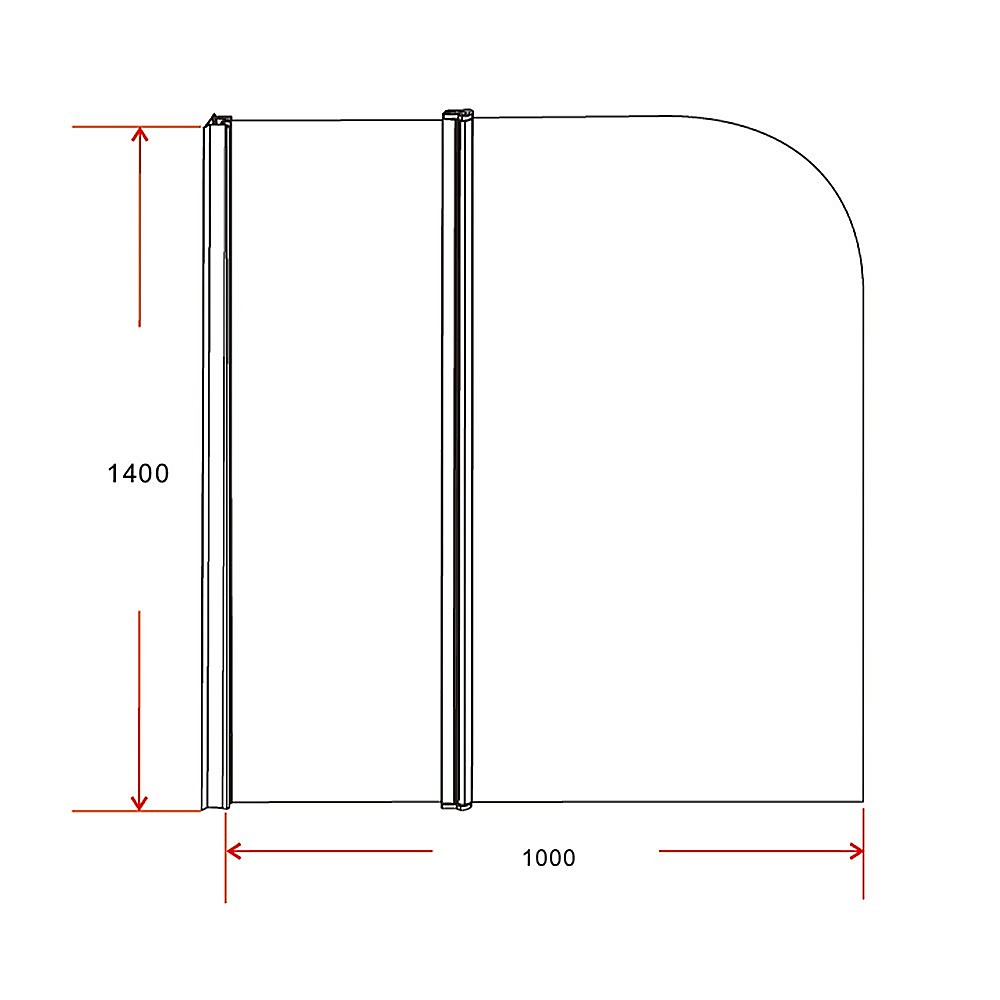 180 Degree Pivot Shower Door with 6mm Tempered Safety Glass - 1000x1400mm Bathroom Shower Screen by Della Francesca - Perfect for Modern Bathrooms & Spa-Like Showers