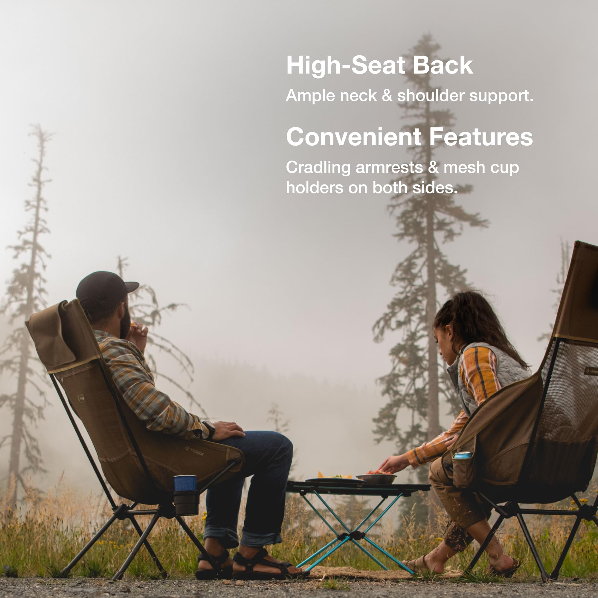 Helinox Savanna Chair - Lightweight, Portable Camping Chair with Ergonomic Design for Ultimate Comfort (Black) | Perfect for Outdoor Adventures, Beach Trips, and Backyard Relaxation