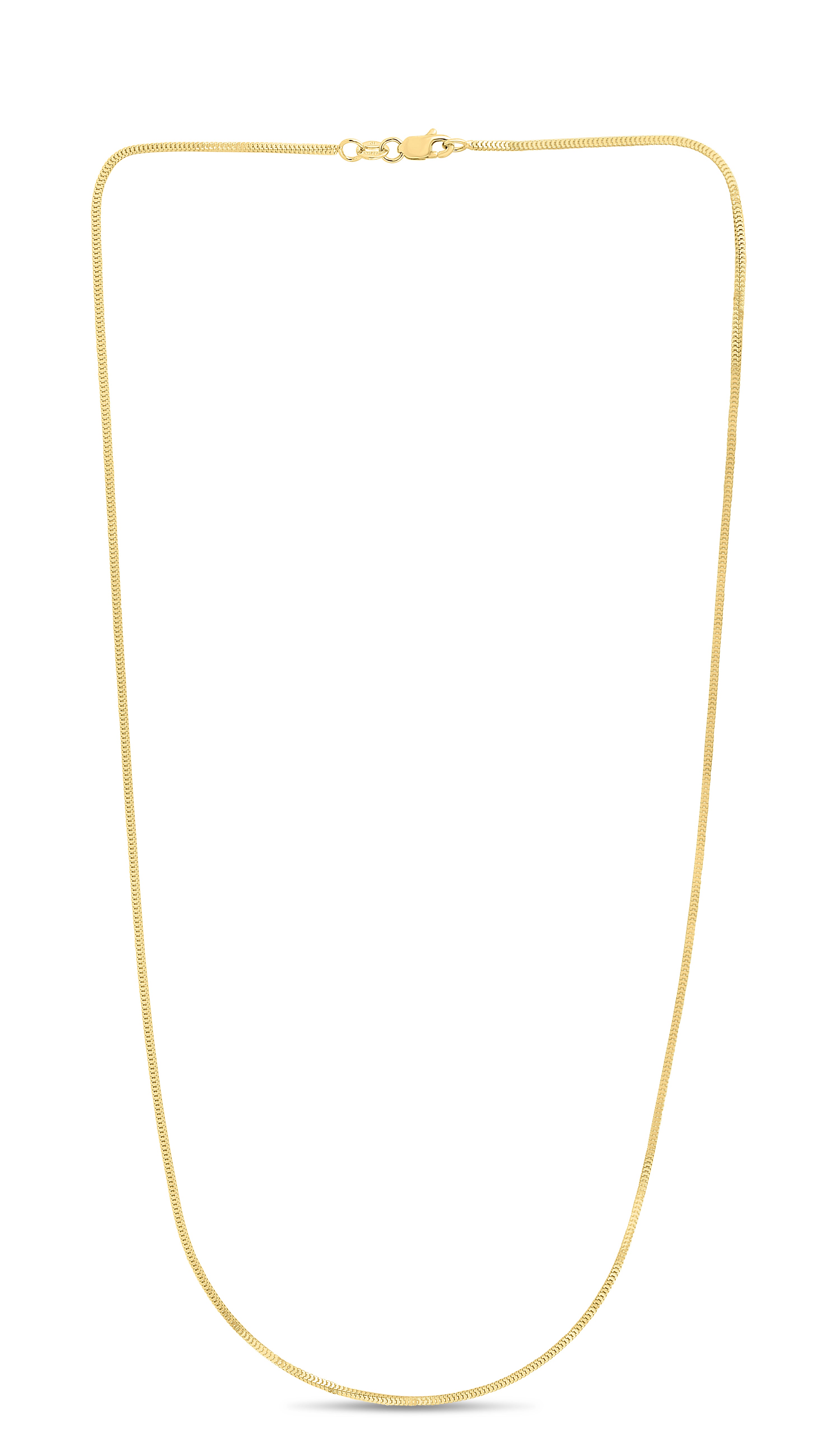 14K Gold 1.1mm Milano Chain Necklace - Dainty Delicate Gold Chain for Women - Perfect for Layering, Gift Giving & Everyday Wear