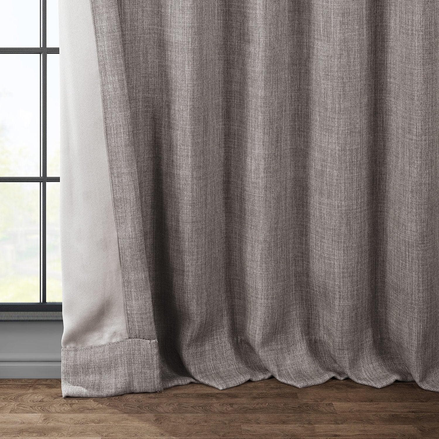 Blackout Curtains for Bedroom - Mink Textured Faux Linen Window Drapes - Noise Reducing & Thermal Insulated for Better Sleep & Privacy