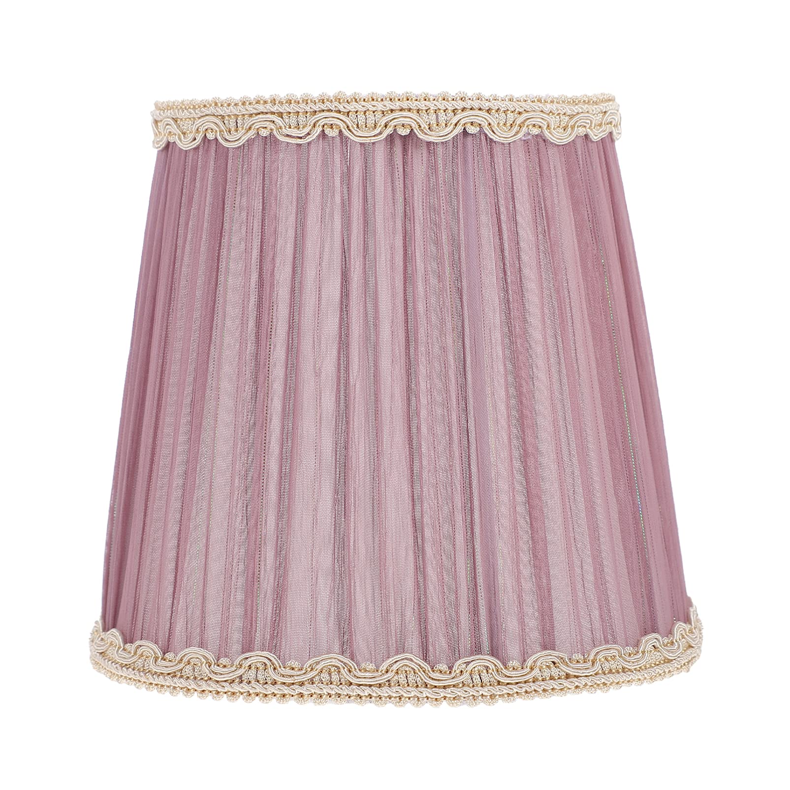 Uonlytech Pleated Lamp Shades - Clip-On Chandelier & Wall Lamp Covers, Barrel Drum Shades for Bulbs & Candles | Elegant Home Lighting Decor for Living Room, Bedroom & Dining Area