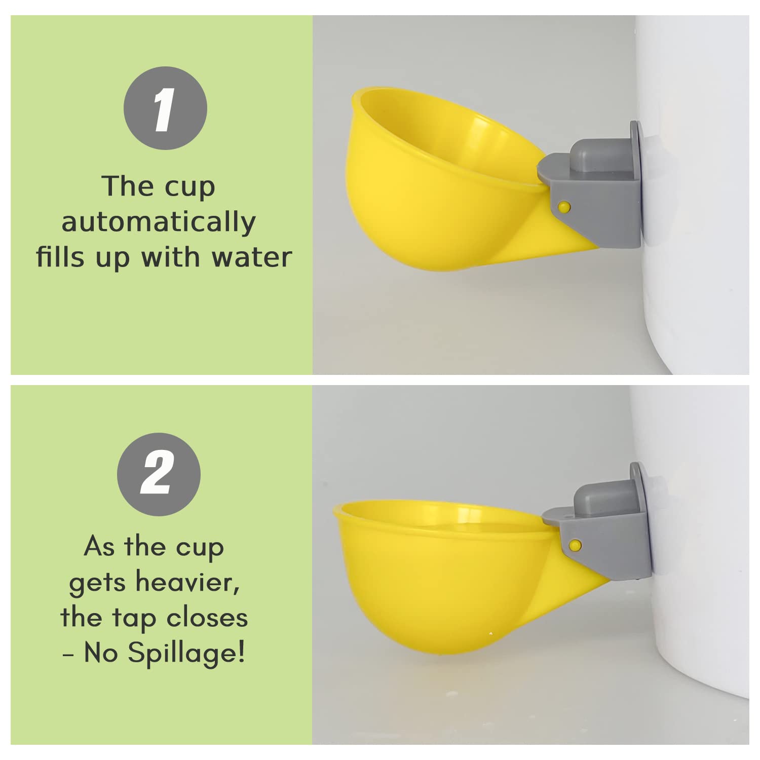 5-Pack Automatic Chicken Waterer Cups with Anti-Leak System - Holds 50% More Water for Chicks, Chickens, Ducks, Quails & Turkeys - Perfect for Coops, Farms & Backyard Poultry Raising