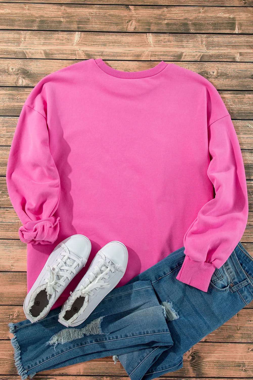 Bonbon Fleece Lined Sweatshirt for Women - Cozy Winter Pullover with Soft Inner Lining - Perfect for Casual Outfits, Outdoor Activities & Cold Weather Layering