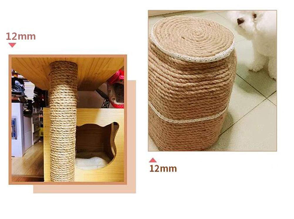 Natural Jute Rope 12mm x 50m - Hemp Twine for Gardening, Bundling & DIY Crafts - Heavy Duty Eco-Friendly Rope for Plant Tying, Gift Wrapping & Home Decor Projects