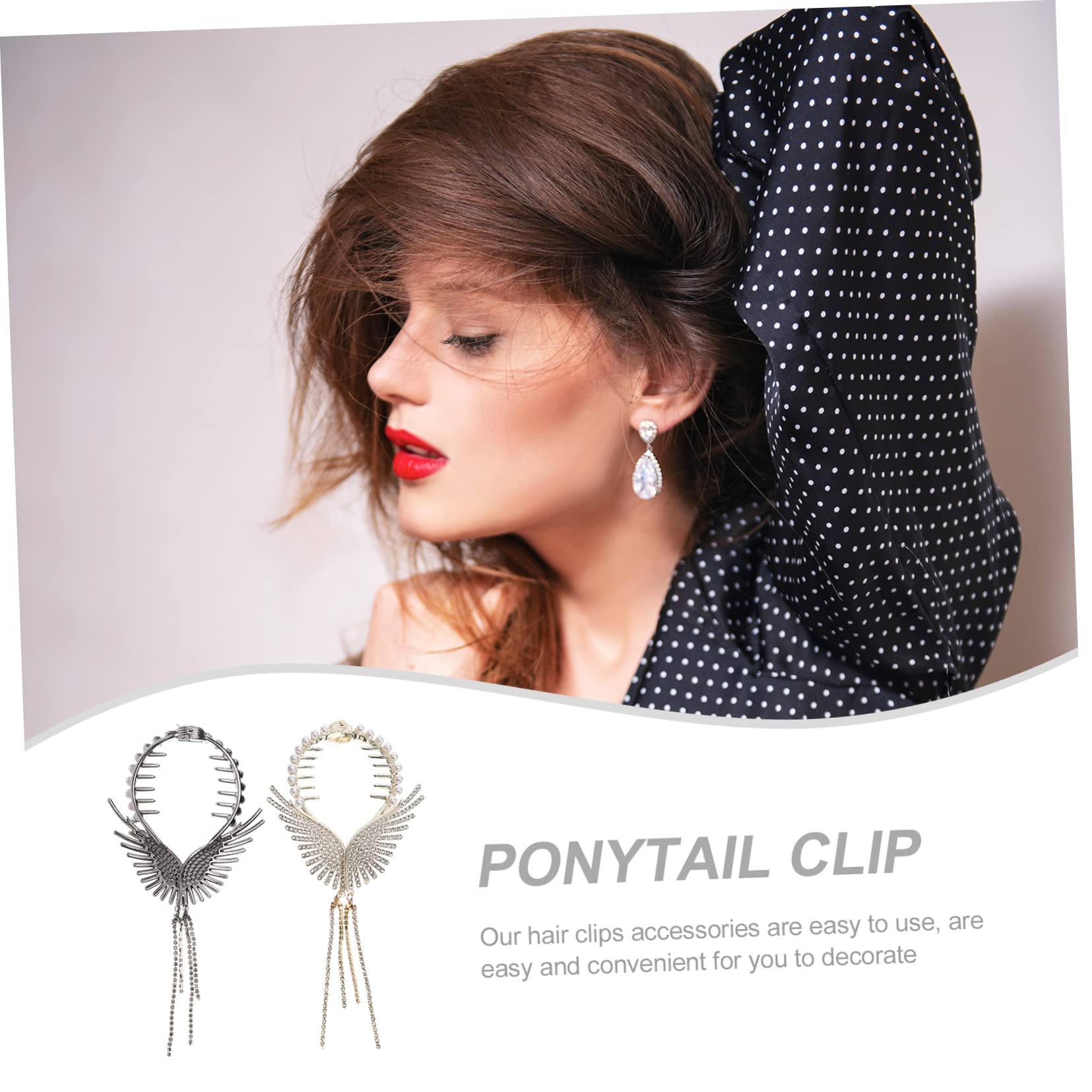 Stylish Diamond Ponytail Holders with Tassel Chain - Elegant Hair Accessories for Women | Perfect for Parties, Weddings & Everyday Fashion