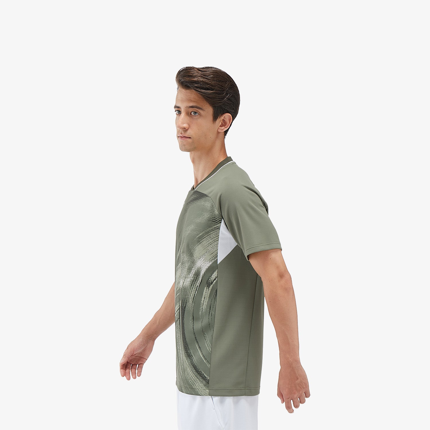 Yonex Men's Crew Neck Tournament Tennis Shirt 10568LOL - Light Olive - Moisture Wicking & Breathable Performance Top for Competitive Play & Casual Wear