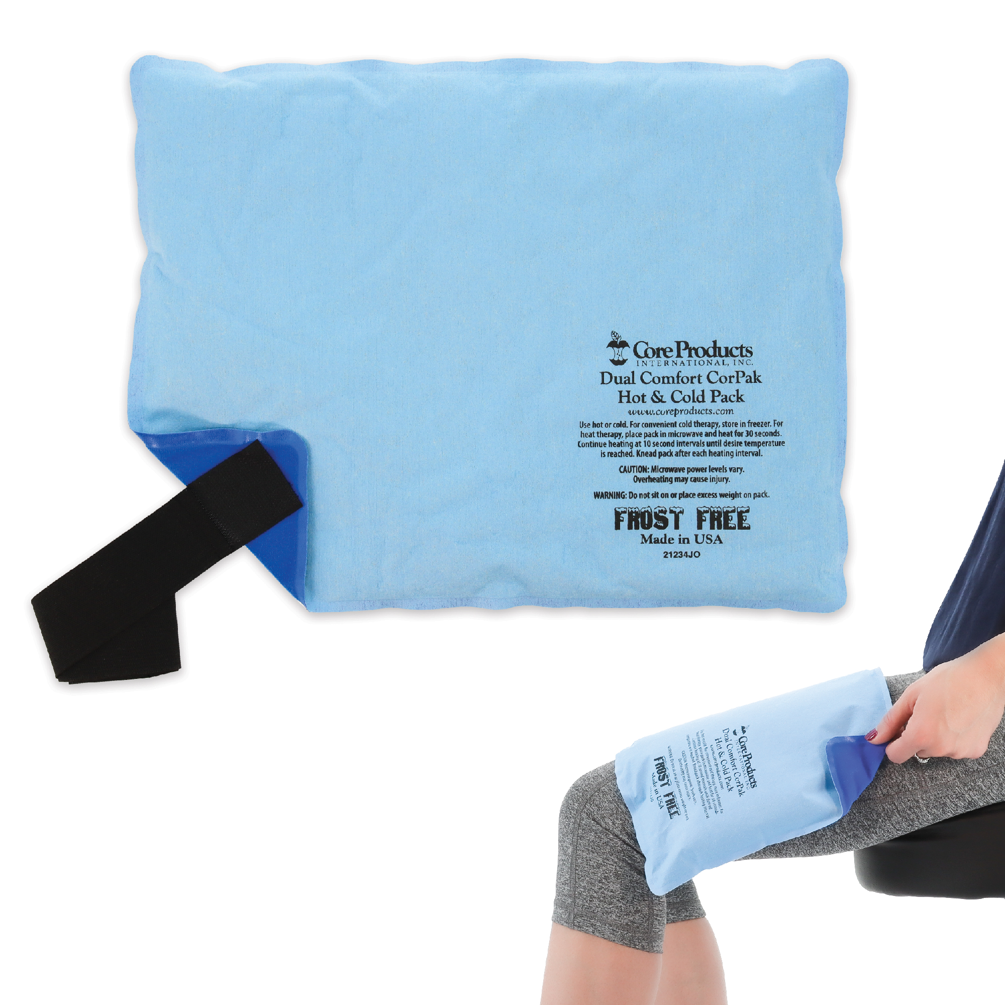 Dual Comfort CorPak Hot & Cold Therapy Pack - Reusable Gel Ice Pack for Pain Relief, Swelling, Injuries & Recovery - Perfect for Back, Knee, Shoulder & Muscle Pain Relief at Home or Sports