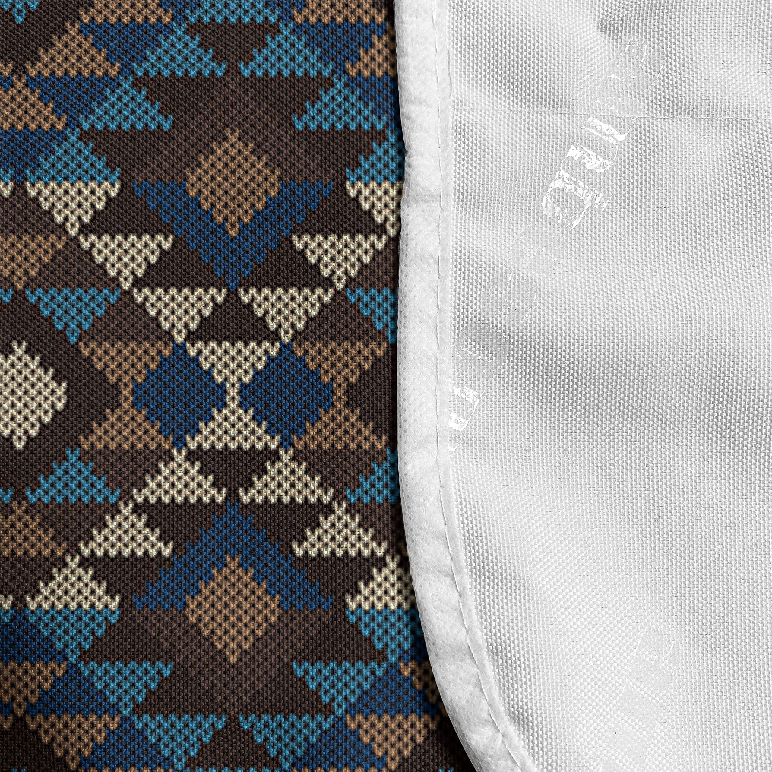 Ambesonne Ethnic Jacquard Microwave Cover - Water Resistant Knitted Oven Protector with Pockets, Geometric Pattern Kitchen Organizer, 36