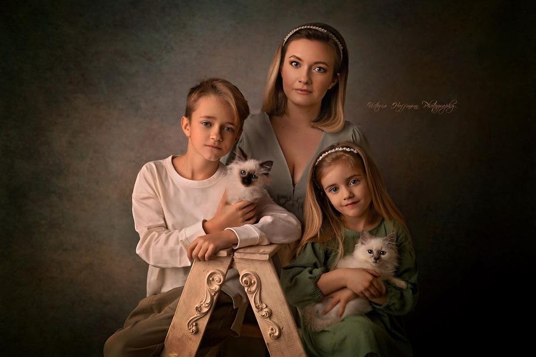 Kate Premium Microfiber Photo Backdrop - Cadet Blue & Light Green Portrait Photography Background (7x5ft) for Studio, Newborn, Wedding & Product Photography