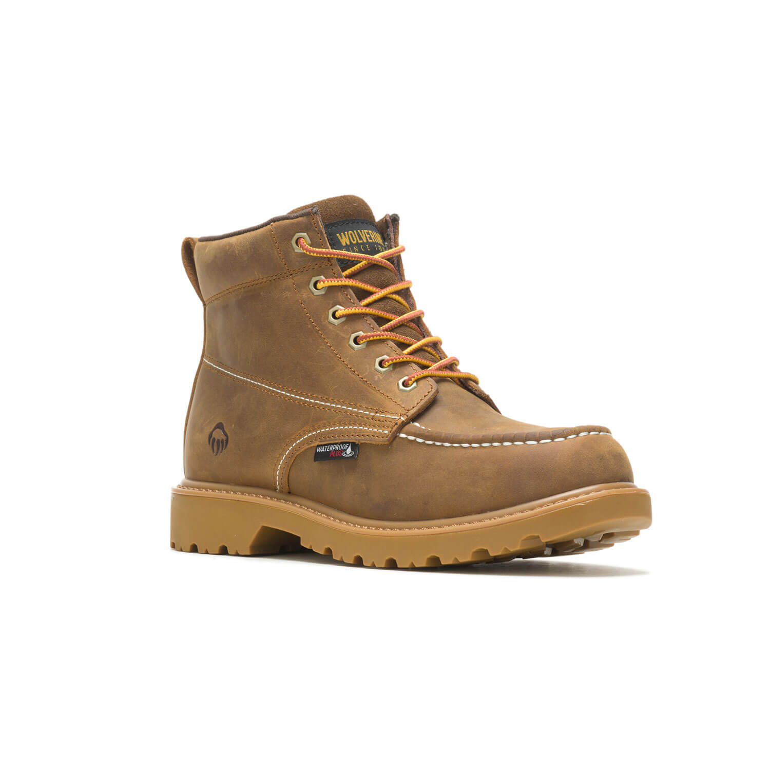 **Waterproof Moc Toe Work Boots for Men - 6