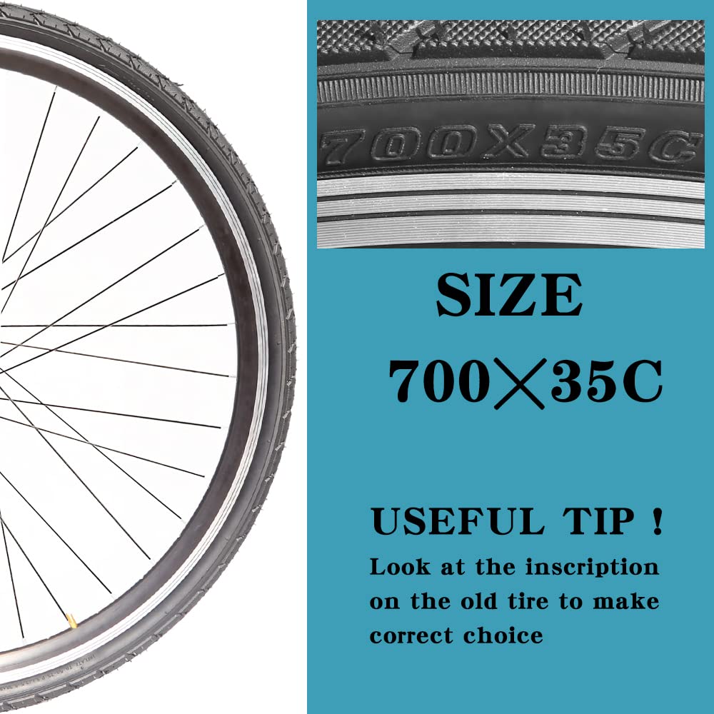 2 Pack 700c Bike Tires - 700x23C/25C/28C/35C Road Bike Tires - 60 TPI & 30 TPI Options - Foldable Replacement Bicycle Tires for Commuter & City Street Riding - Perfect for Daily Cycling, Fitness Training and Urban Adventures