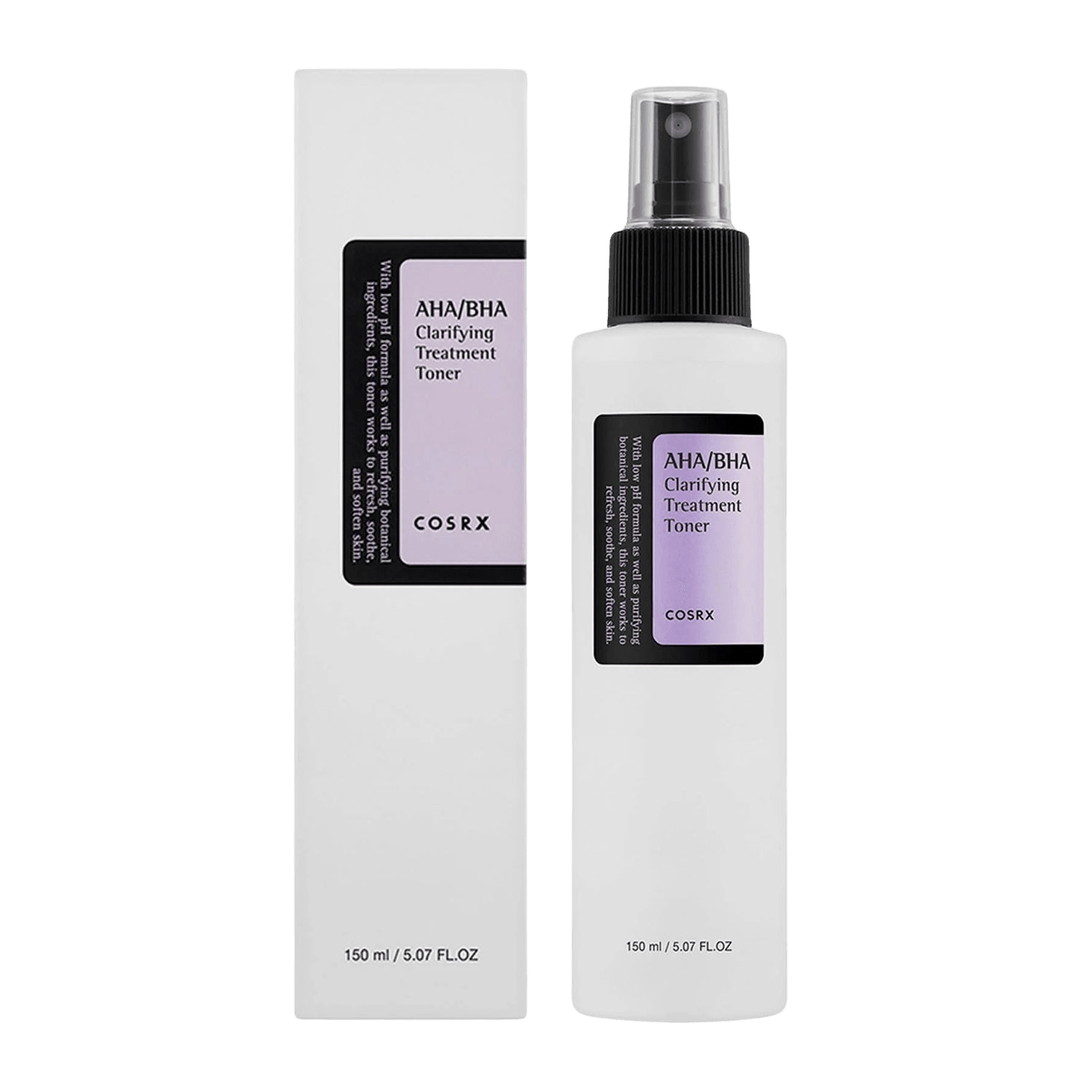 COSRX AHA/BHA Clarifying Treatment Toner 150ml | Exfoliating Facial Toner for Acne & Blackheads - Korean Skincare for Oily & Combination Skin | Daily Use for Clear, Smooth Complexion