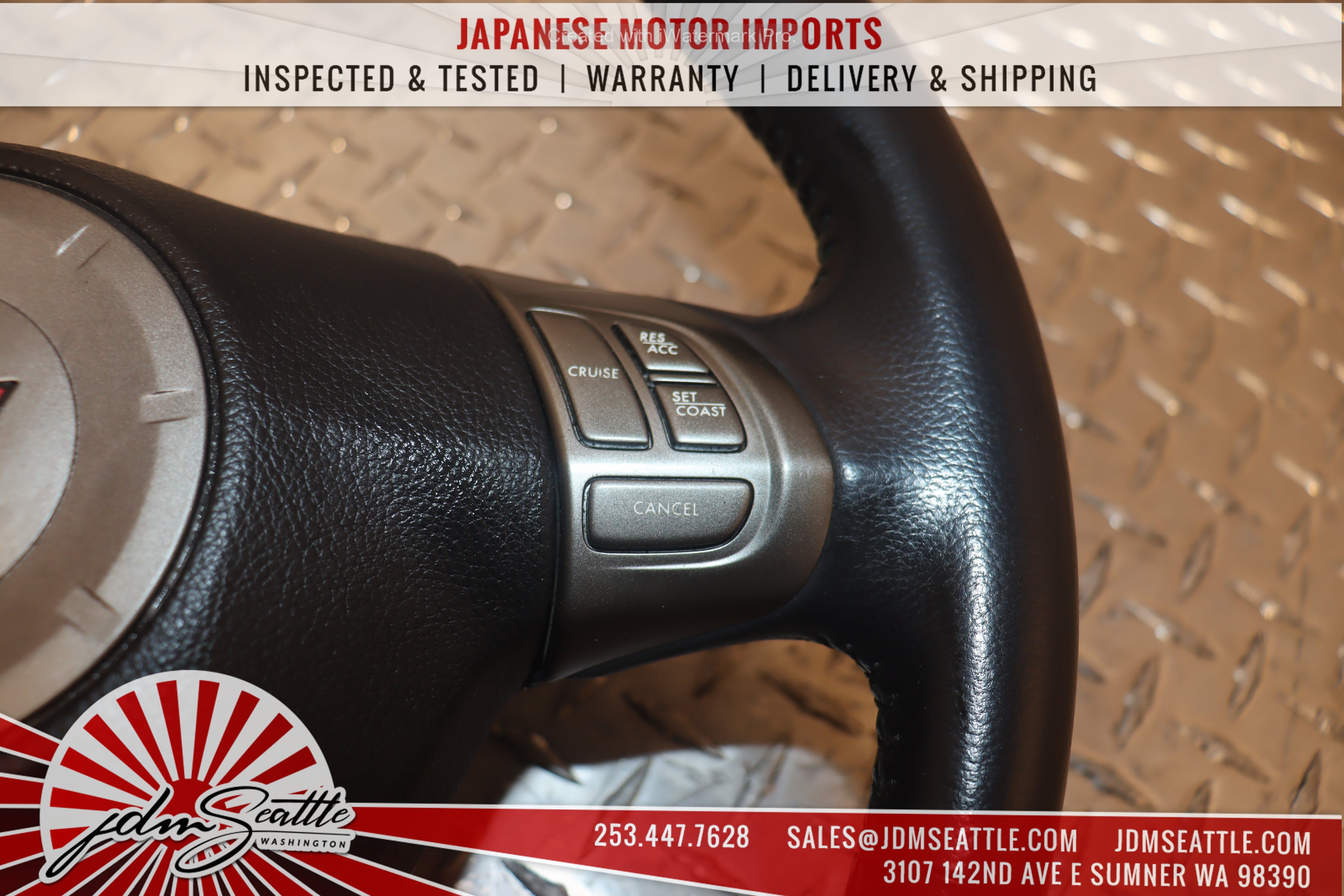 2008-2014 Subaru Impreza WRX STI GRB GVF OEM Steering Wheel - JDM Replacement for Enhanced Driving Experience - Perfect for Racing & Daily Commute