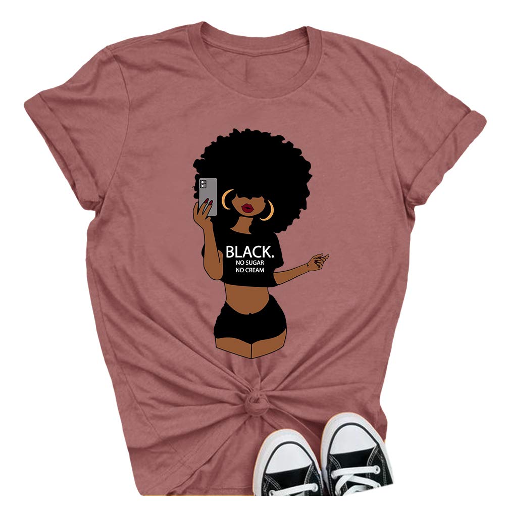 Qianxitang Women's Cute Graphic Print Cotton T-Shirt - Summer Casual Round Neck Short Sleeve Blouse for Outfits, Dating & Vacation