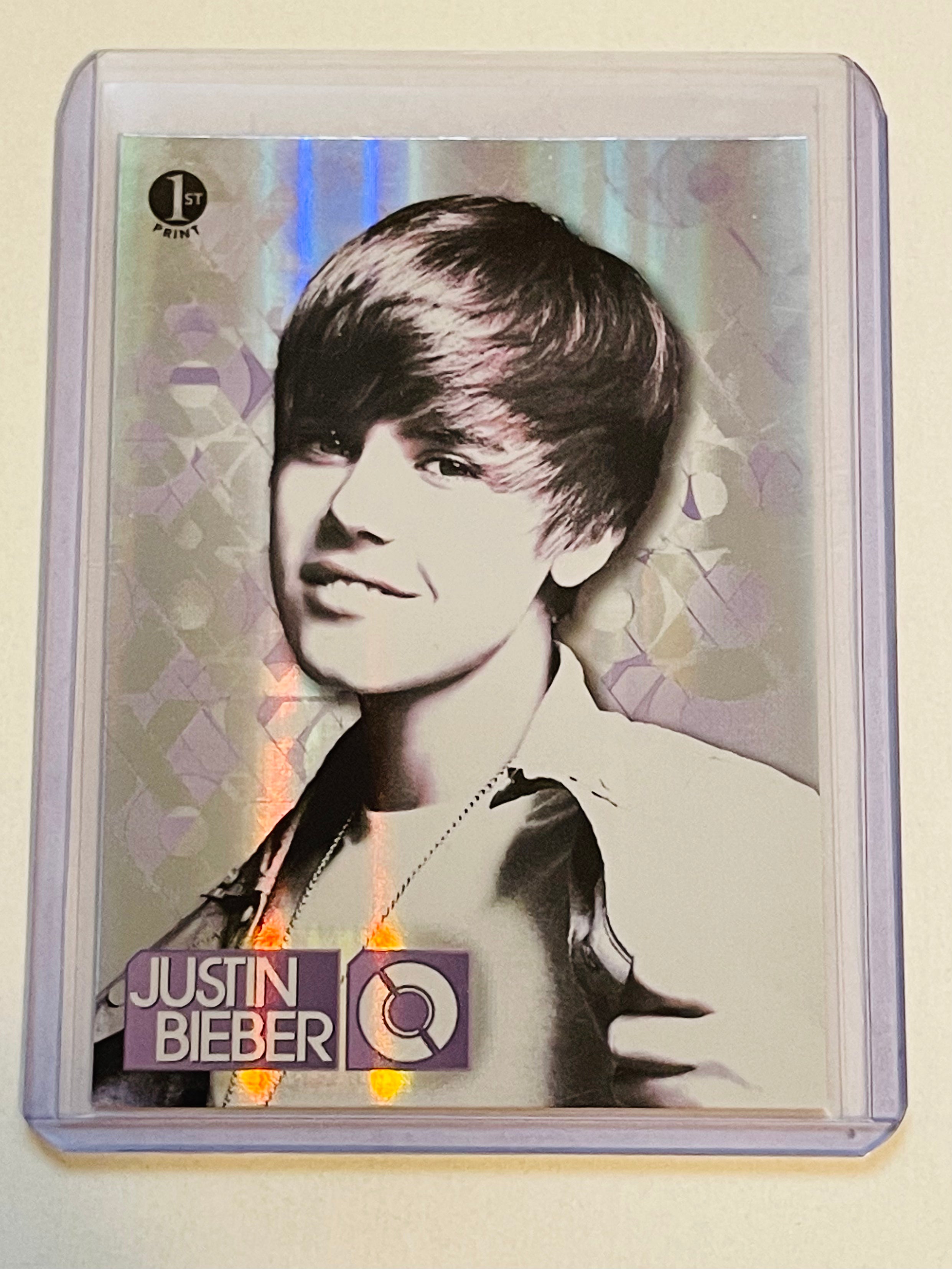 Justin Bieber #10 Rare Foil Insert Trading Card 2010 - Perfect for Collectors, Fans, and Card Game Enthusiasts
