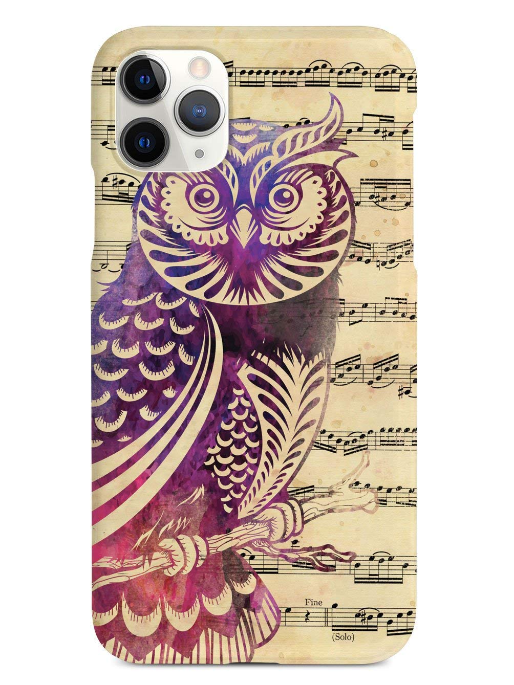 Inspired Cases for iPhone 11 Pro Max - 3D Textured Protective Phone Cover with Owl & Music Notes Design | Shockproof Slim Fit Case for Apple iPhone 11 Pro Max | Perfect for Daily Use, Travel & Outdoor Activities