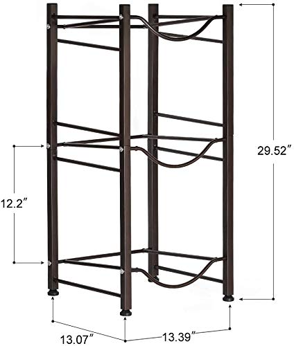 SEHERTIWY 3-Tier Water Jug Stand - 5 Gallon Water Bottle Holder - Dark Brown - Perfect for Home, Office, and Outdoor Use