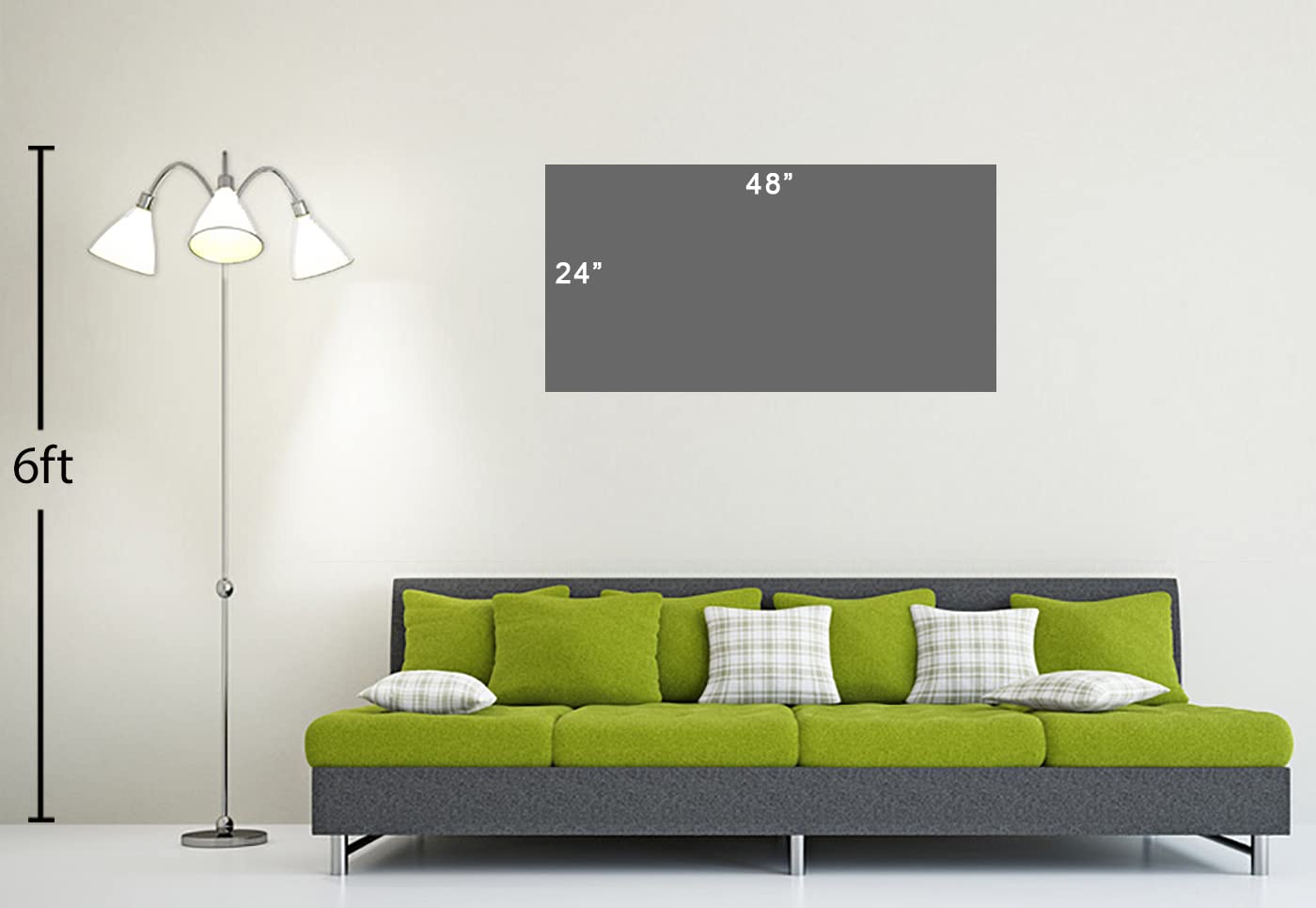 48x24 Miami Skyline Canvas Print - Stunning Glowing Sunset Panoramic Wall Art for Living Room, Bedroom & Office Decor