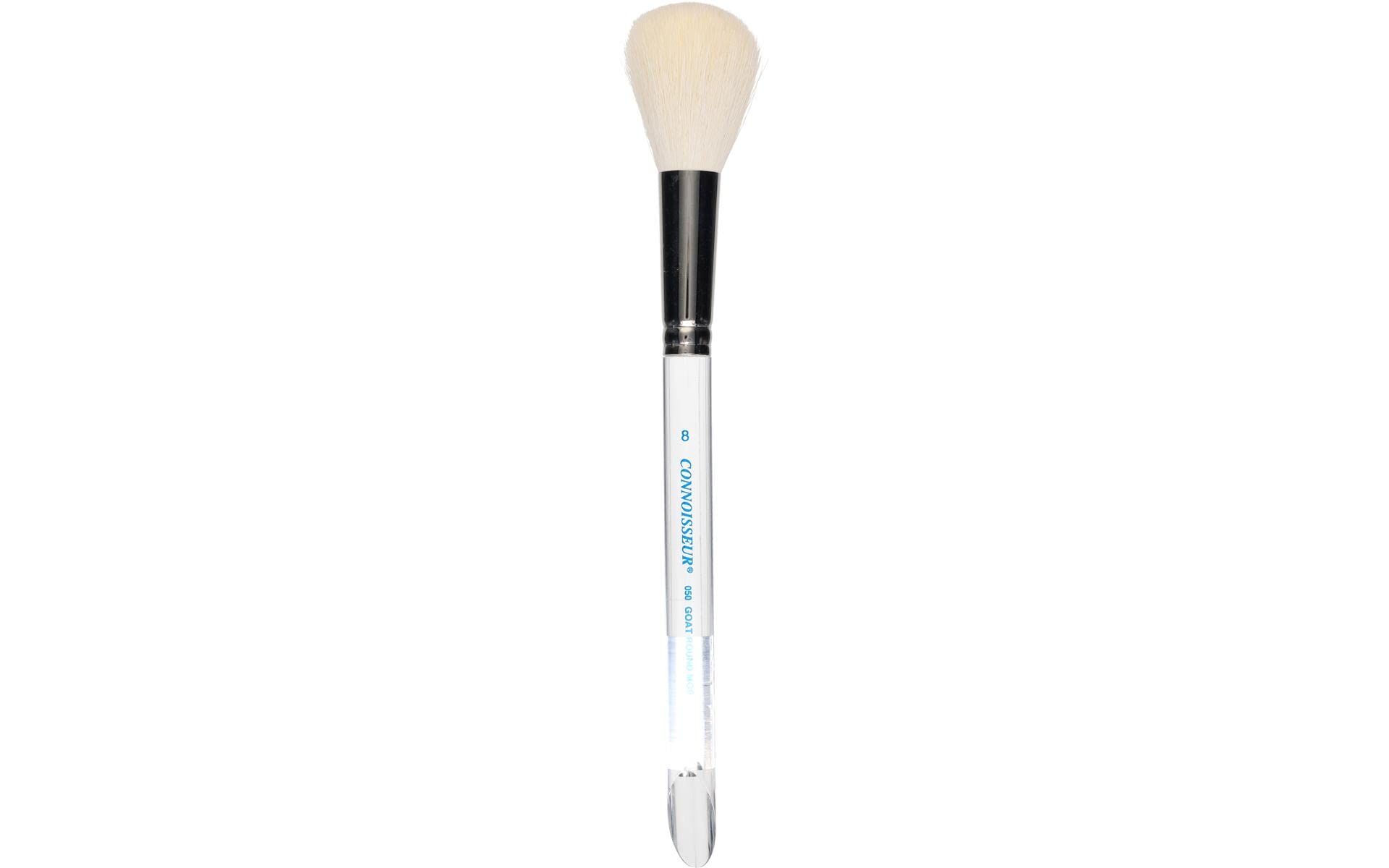 Premium Goat Hair Round Mop Brush #8 - Professional Artist Paintbrush for Oil, Acrylic & Watercolor Painting - Perfect for Canvas, Wood & Fabric Art Projects