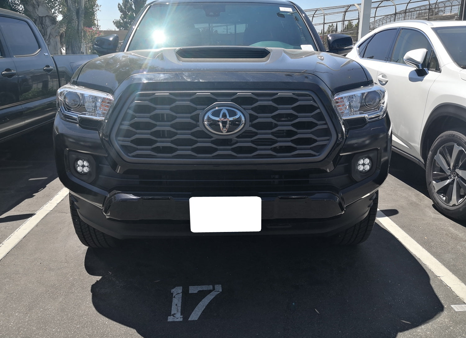 2016-2023 Toyota Tacoma LED Fog Lights Kit - White Wide Angle SAE Flood Beam with Clear Lens for Enhanced Visibility in Rain, Fog & Off-Road Driving