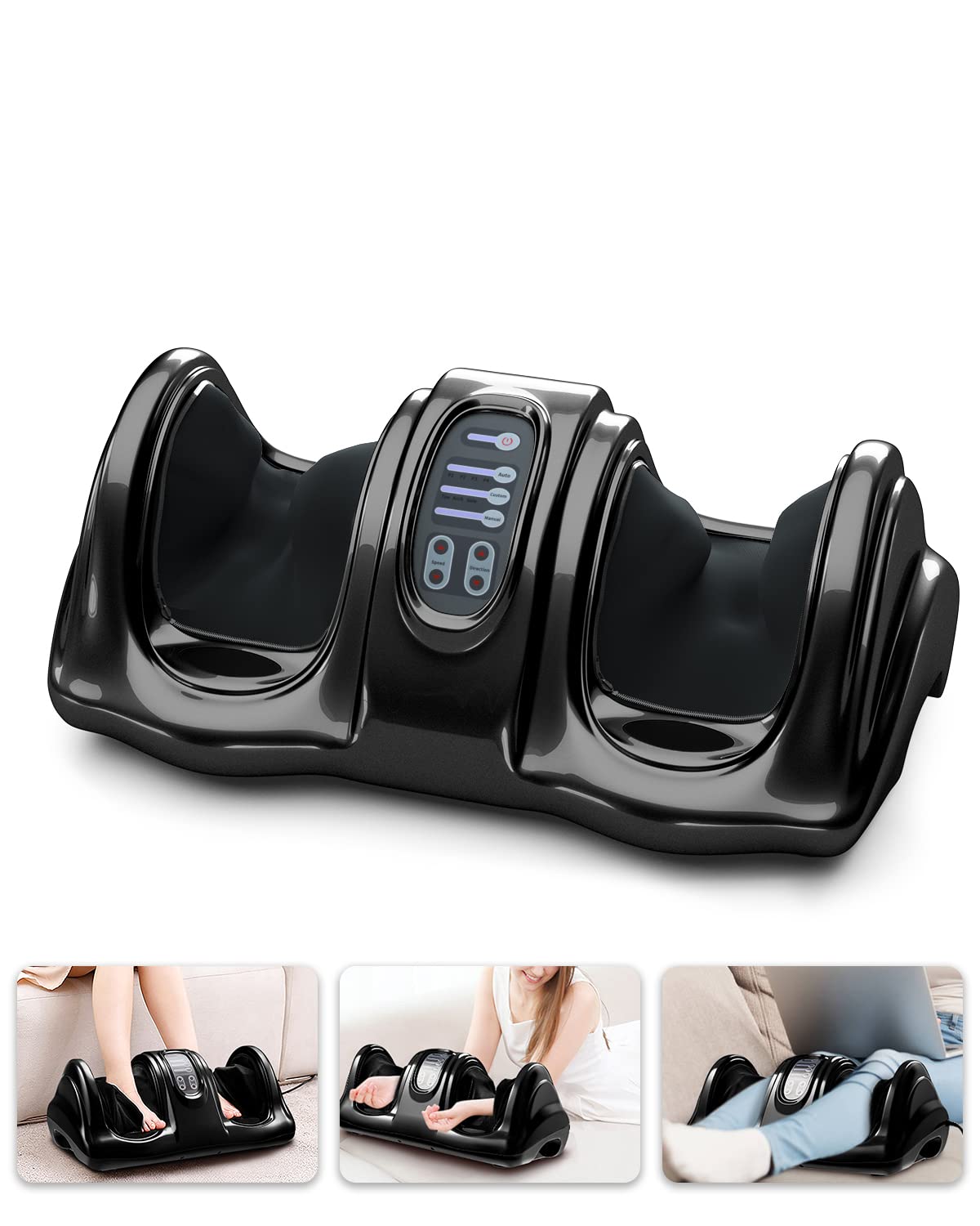 ARLIME Shiatsu Foot Massager with Heat & Remote - Deep Kneading & Rolling for Plantar Fasciitis, Calf Pain Relief, Improves Blood Circulation - Perfect for Home, Office & Post-Workout Recovery