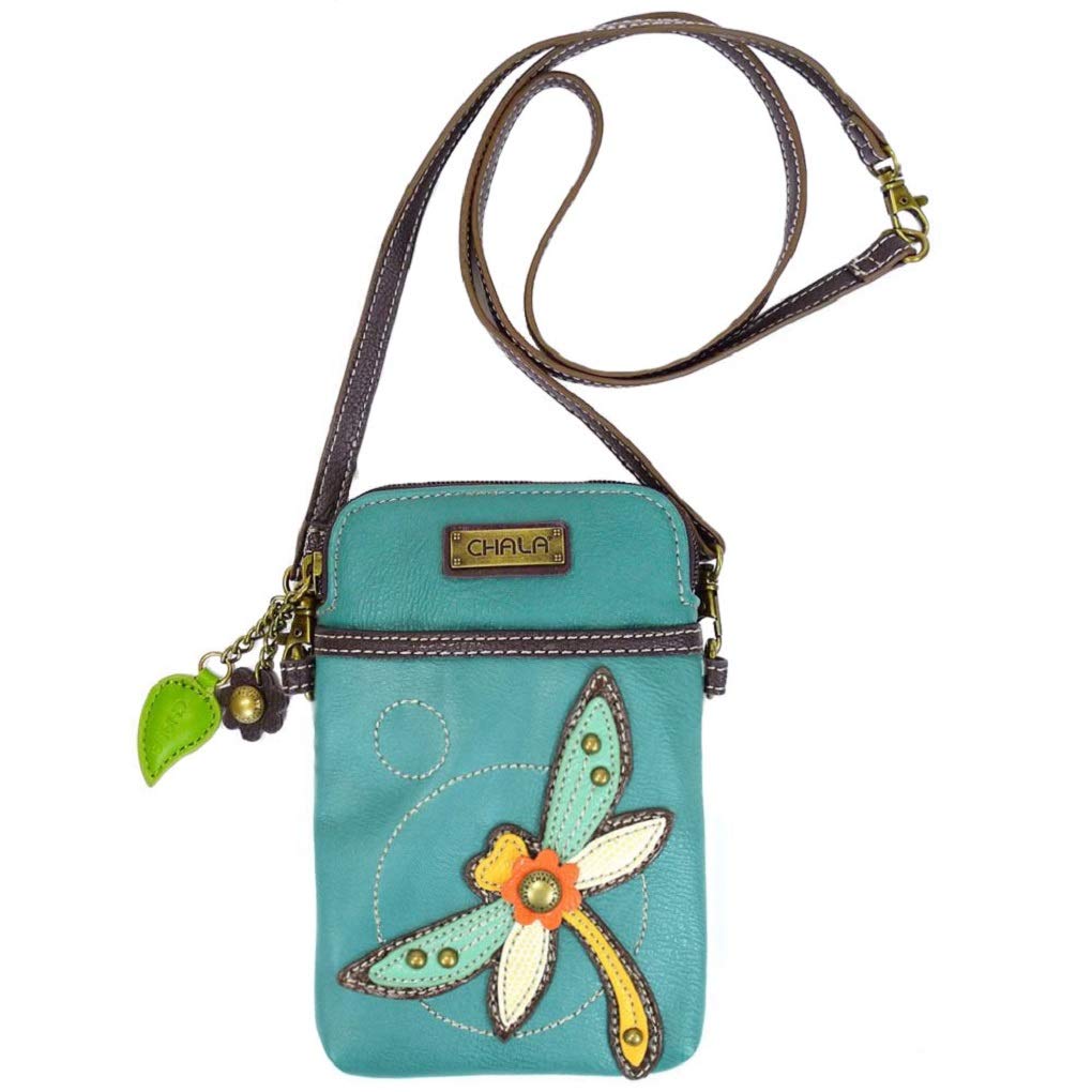 Chala Dragonfly Turquoise Crossbody Phone Purse for Women - Adjustable Convertible Strap, Fashionable Small Handbag for Daily Use, Travel & Shopping