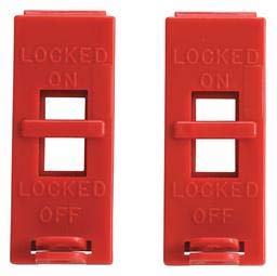 Condor 437R84 Red Wall Switch Lockout Device - 3-1/2 Inch Height, Pack of 2 | Electrical Safety Equipment for Industrial, Commercial & Home Use