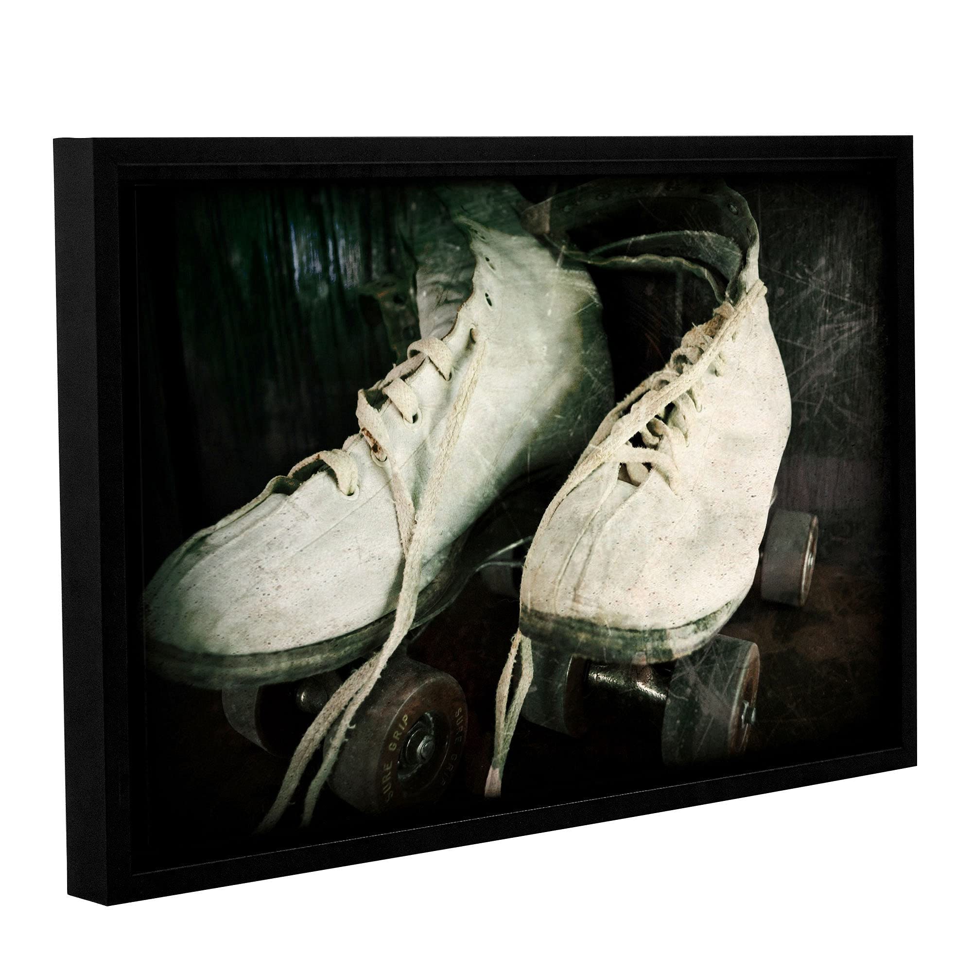 ArtWall Kevin Calkins 'Rustic Rollers' Framed Canvas Wall Art - 16x24 Inch Gallery Wrapped Floater Frame - Multi-Color Countryside Landscape Painting for Living Room, Bedroom & Office Decor