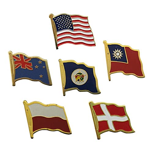Saudi Arabia World Lapel Pin Set - Pack of 5 | Global Flags Collection | Perfect for Diplomatic Events, Travel Souvenirs & National Pride Accessories