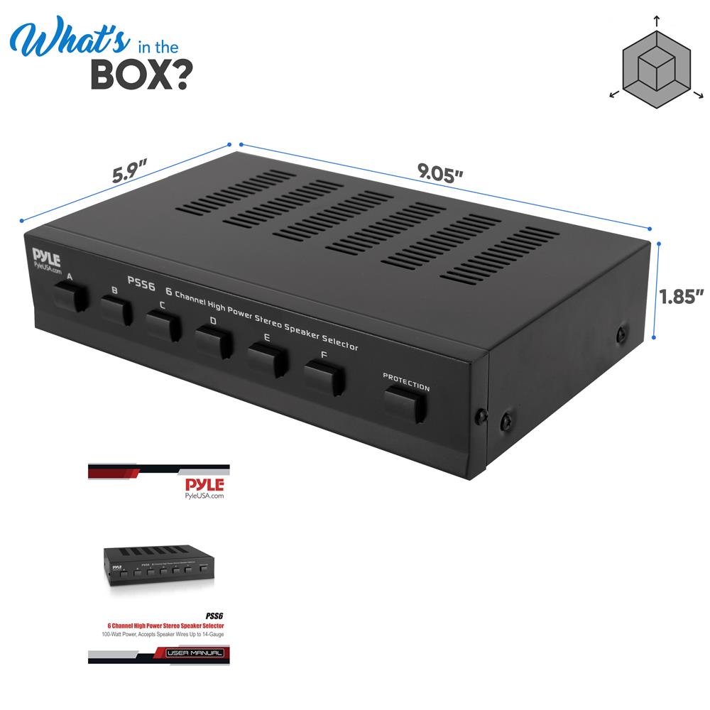 Premium High Power Stereo Speaker Selector Switch - 4 Zone Audio Distribution System for Home Theater, Multi-Room Setup & Professional Sound Systems