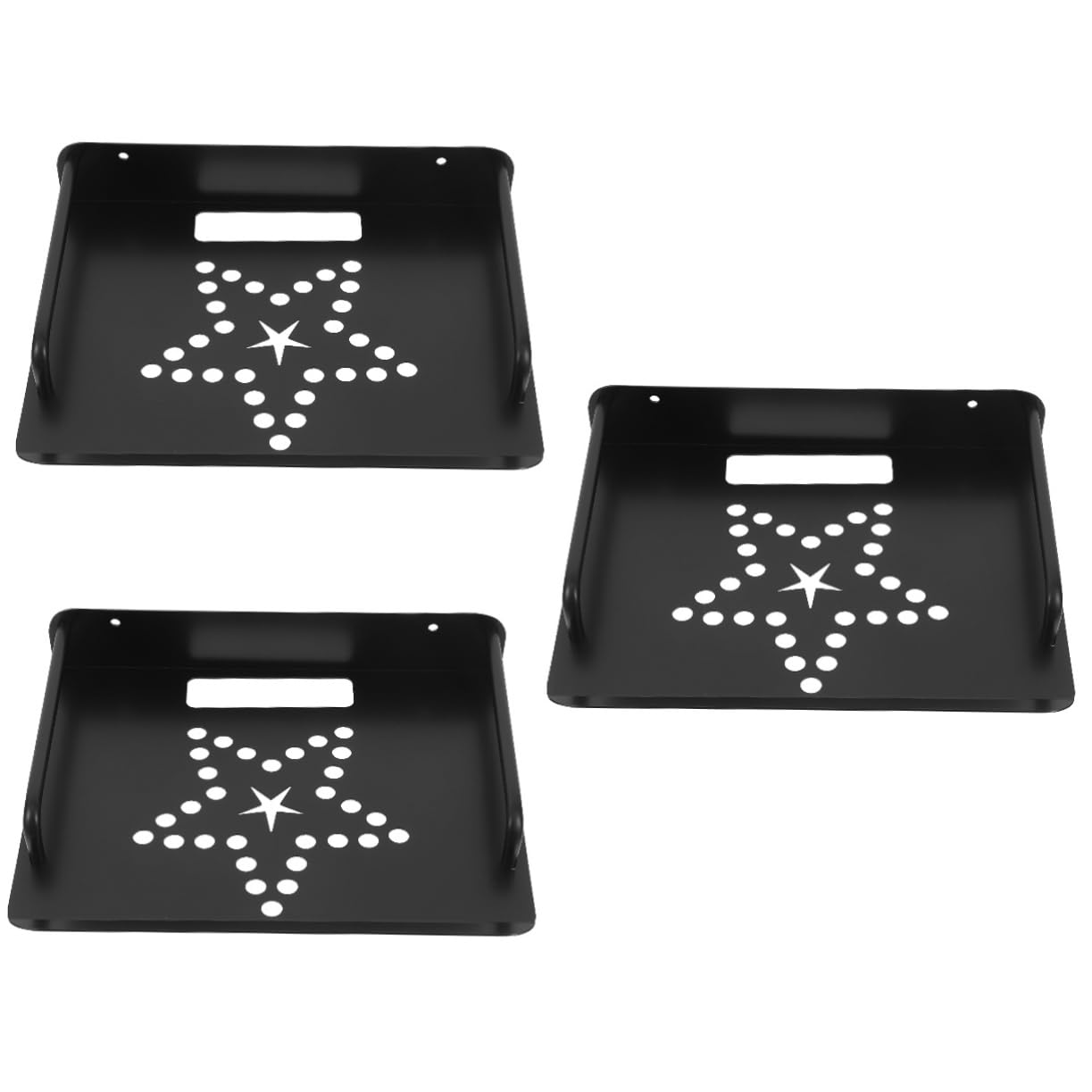 Tofficu 3-Piece Wall Mount Bracket Set for Projector, Security Camera & Router - Heavy Duty Home Theater & Office Storage Shelf for DVD Player, WiFi Router & CCTV Mounting
