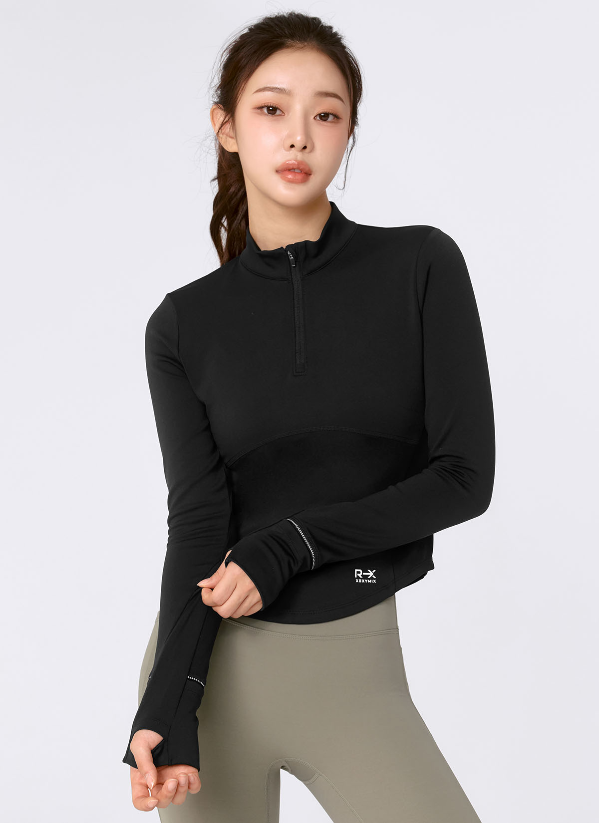 RX Windrunner Women's Fingerhole Half Zip Top - Lightweight Running Jacket for Outdoor Jogging & Hiking | Moisture-Wicking Activewear with Thumbholes for Cold Weather Workouts
