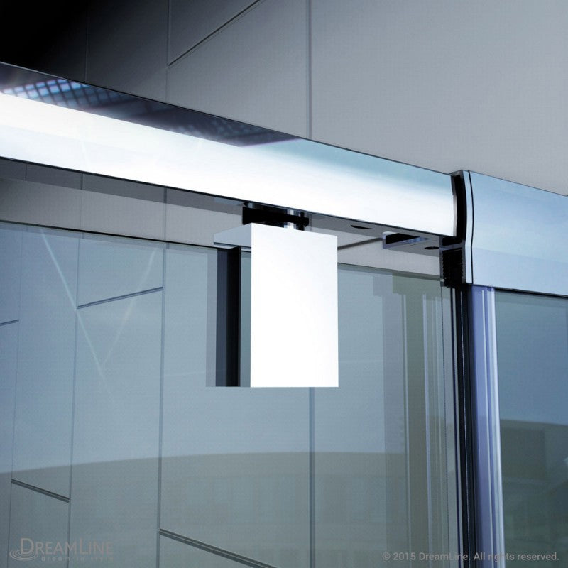 DreamLine Flex 32-36 Inch W x 72 Inch H Semi-Frameless Pivot Shower Door - Perfect for Modern Bathroom Renovations & Space-Saving Designs
