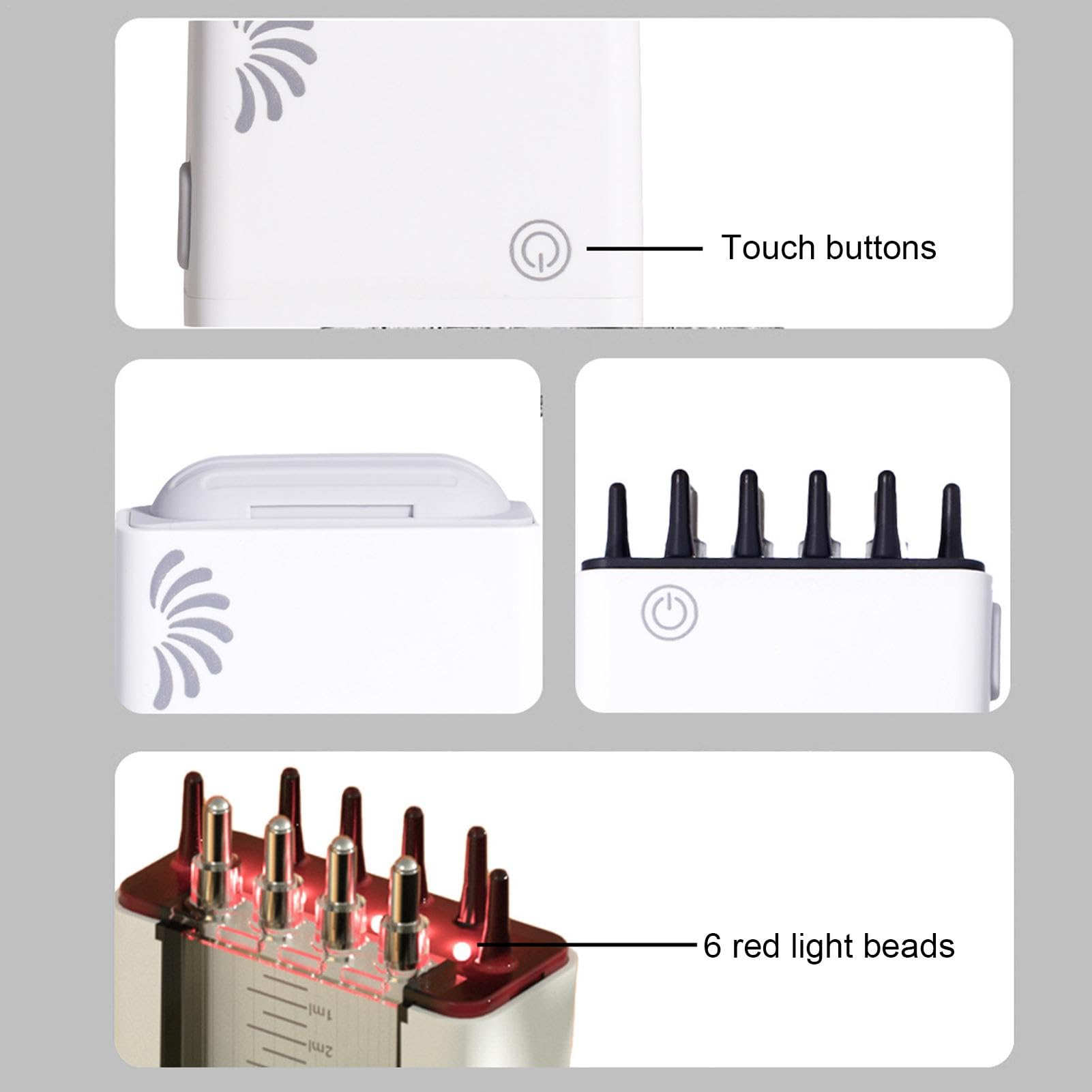 ETUCYNG Electric Scalp Oil Applicator - Hair Growth Comb with Red Light Therapy & High Frequency Vibration, Scalp Massager for Hair Care & Relaxation - Perfect for Home Spa, Salon Treatments & Daily Hair Maintenance