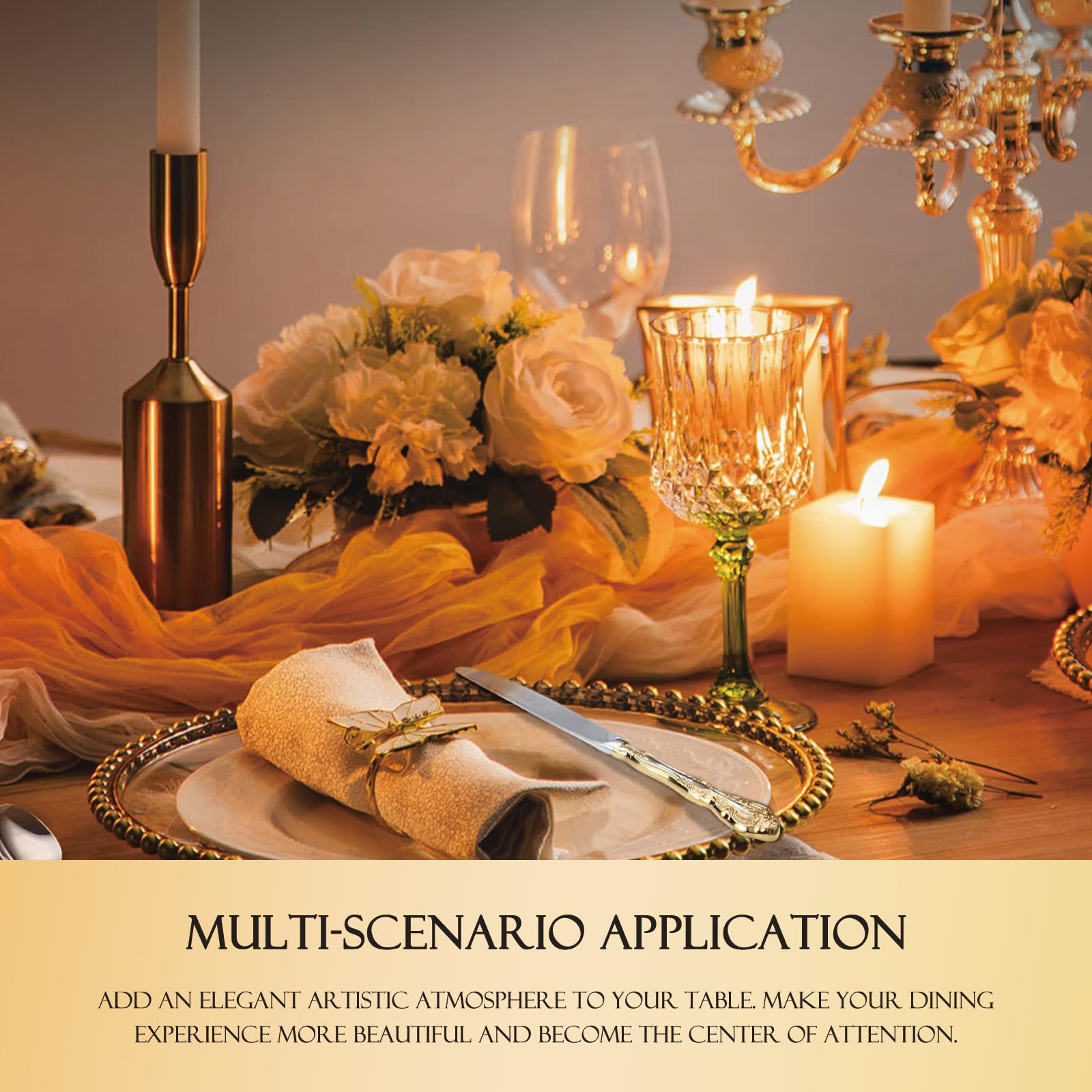 Premium Michelangelo Silverware Set for 2 - 18/10 Stainless Steel Flatware Cutlery Set (10-Piece, Gold Finish) - Elegant Dining Utensils for Couples, Dishwasher Safe - Perfect for Romantic Dinners, Anniversary Gifts & Special Occasions
