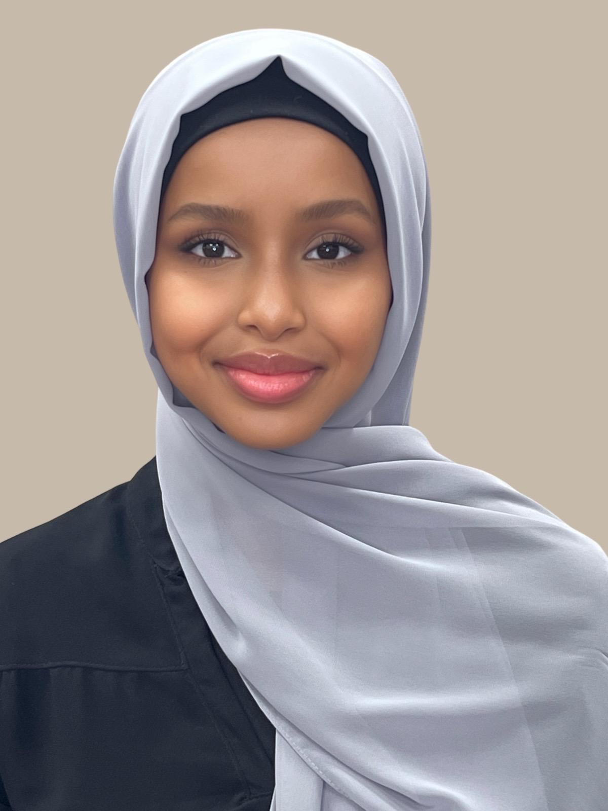 Luxury Chiffon Hijab Scarf - Soft Breathable Muslim Headscarf in Elegant Gravity Grey - Perfect for Daily Wear, Prayer & Special Occasions