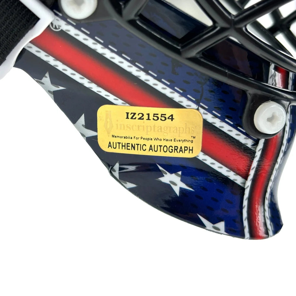 Jonathan Quick Autographed New York Rangers Mini Goalie Mask - Signed Hockey Helmet with COA & IGM Certification - Perfect for Rangers Fans, Sports Memorabilia Collectors, and Home/Office Decor