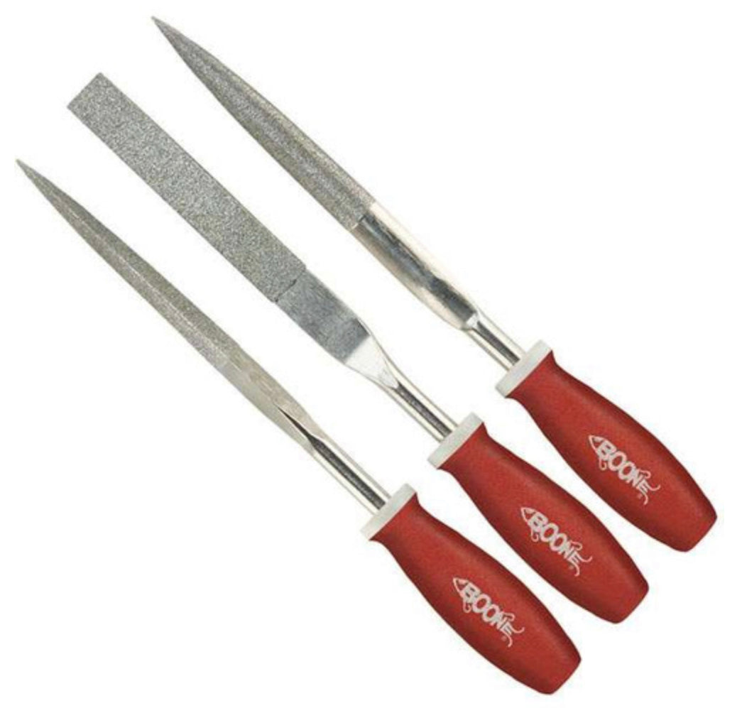 Boone Big Game Diamond Files - Premium Hunting Knife Sharpener for Outdoor & Survival Use