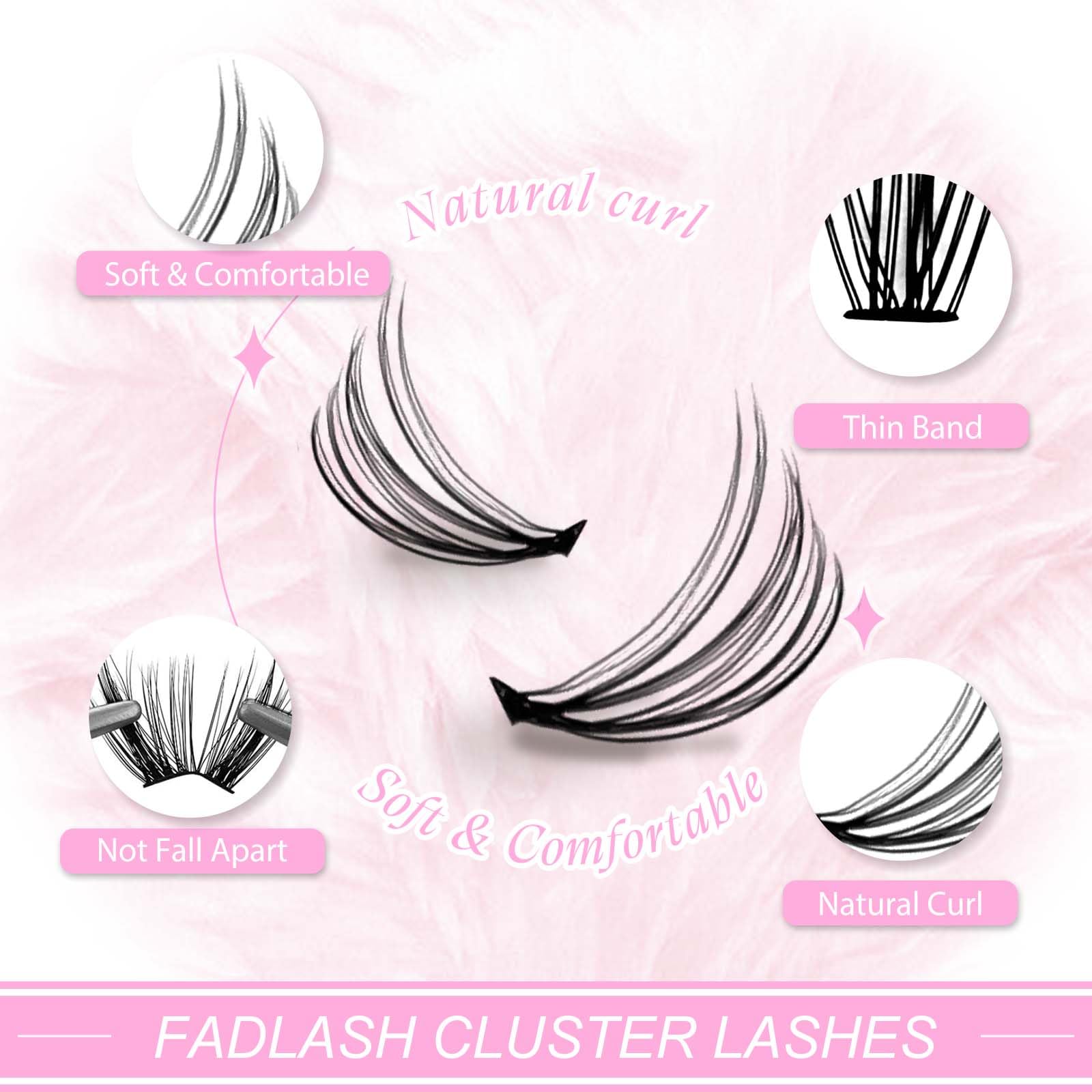 20D Black Mink Lash Clusters Extensions - Long Individual Lashes Mixed Tray (8-16mm, 0.07D) for DIY Eyelash Extension & Under Bottom Lashes | Professional Makeup for Volume & Natural Look | Perfect for Daily Wear, Special Occasions & Photo Shoots