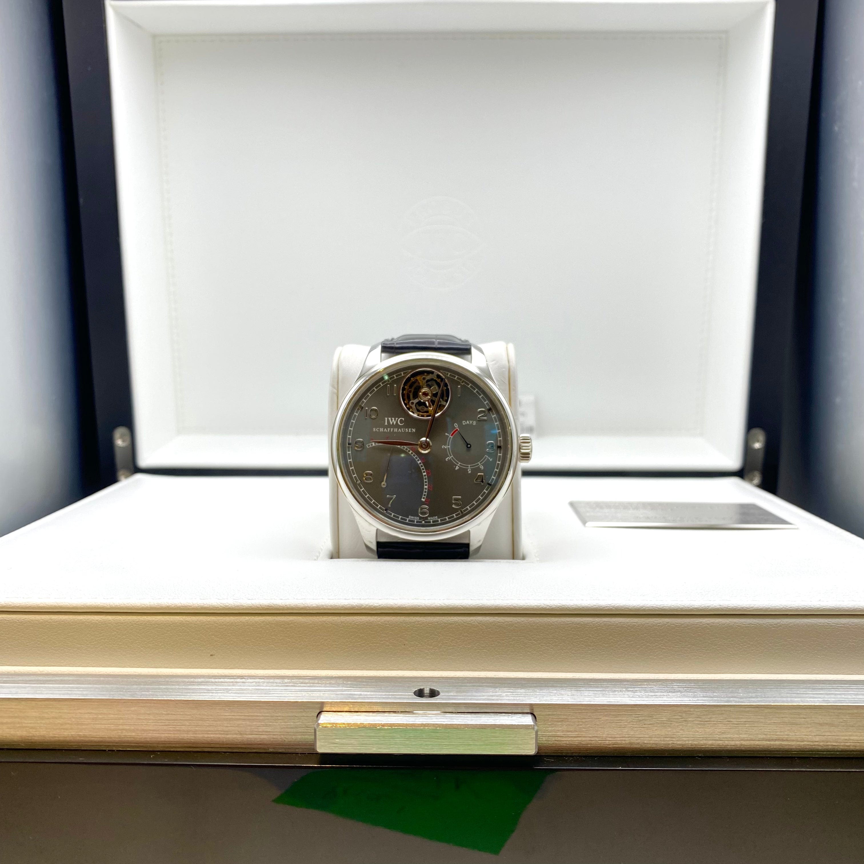 IWC Portugieser Tourbillon Platinum 'Mystère Rétrograde' 5044 Limited Edition Luxury Watch - Perfect for Collectors & Special Occasions