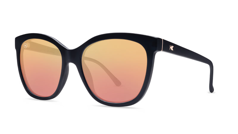 Deja Views Matte Black & Rose Gold Sunglasses - Stylish UV Protection Shades for Outdoor Activities, Beach, and Driving