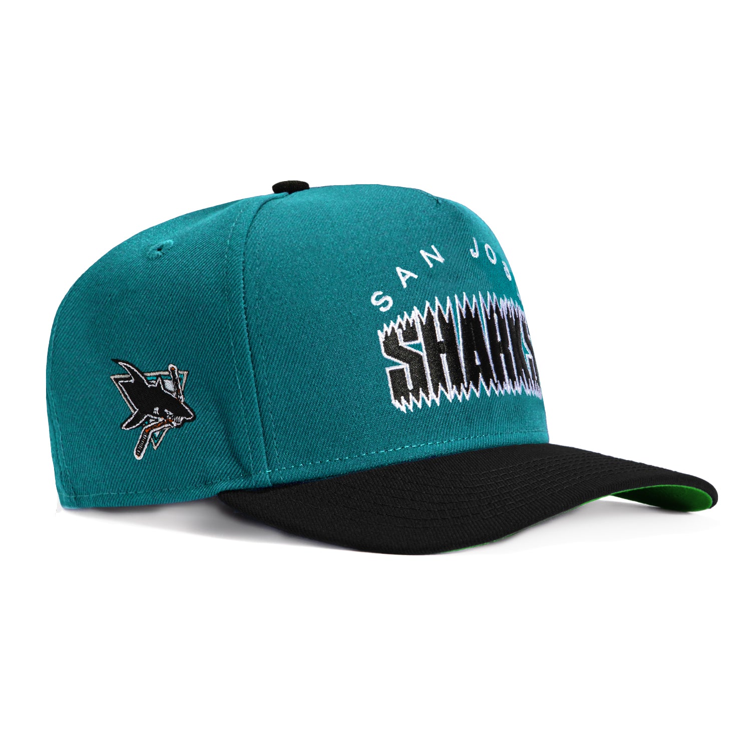 New Era 9Fifty San Jose Sharks Snapback Hat with Logo Patch - Teal & Black | Official MLB Baseball Cap for Men & Women | Perfect for Games, Streetwear & Fan Collections