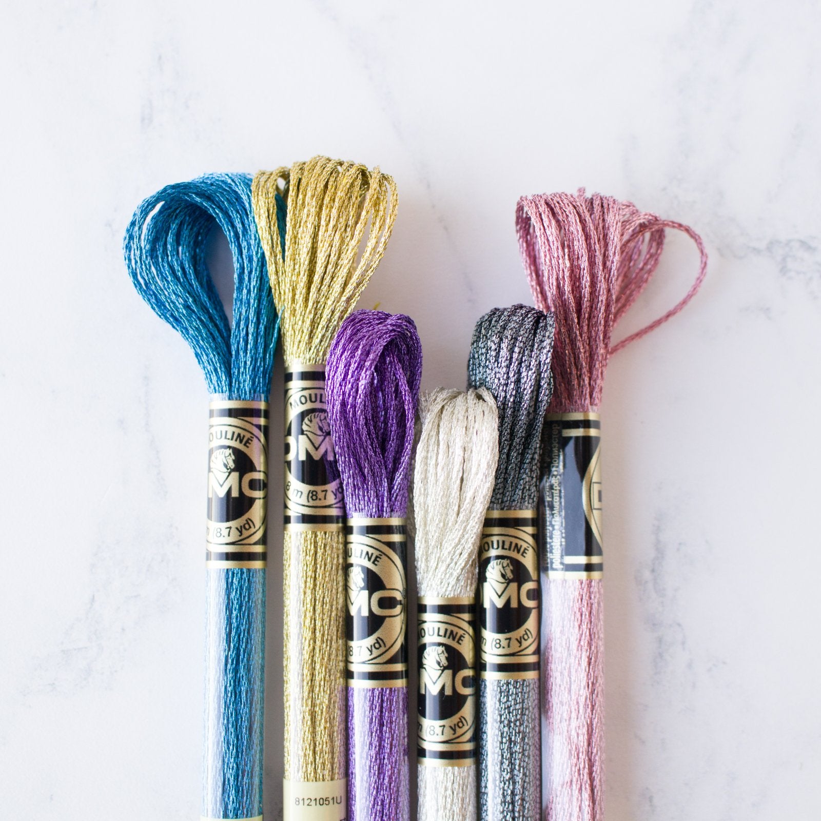 DMC Light Effects Metallic Embroidery Floss - Premium Shiny Thread for Cross Stitch, Needlepoint & Hand Embroidery - Perfect for DIY Crafts, Holiday Decorations & Gift Making