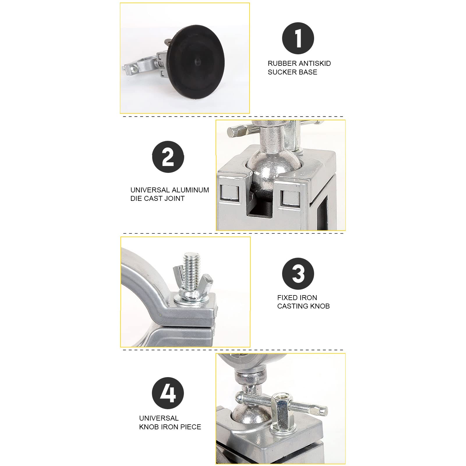 360 Degree Rotating Bench Vise Clamp - Heavy Duty Aluminum Alloy Workbench Vise with Suction Cup Base for Model Building, Electronics Repair, Jewelry Making & DIY Projects | Perfect for Hobbyists, Craftsmen & Professionals
