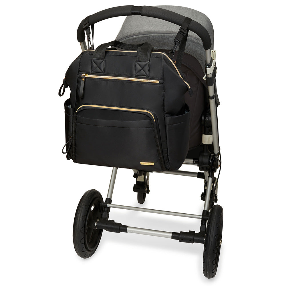 Skip Hop Main Frame Wide Open Backpack - Black | Stylish & Spacious Diaper Bag for Moms & Dads | Perfect for Daycare, Travel & Everyday Use