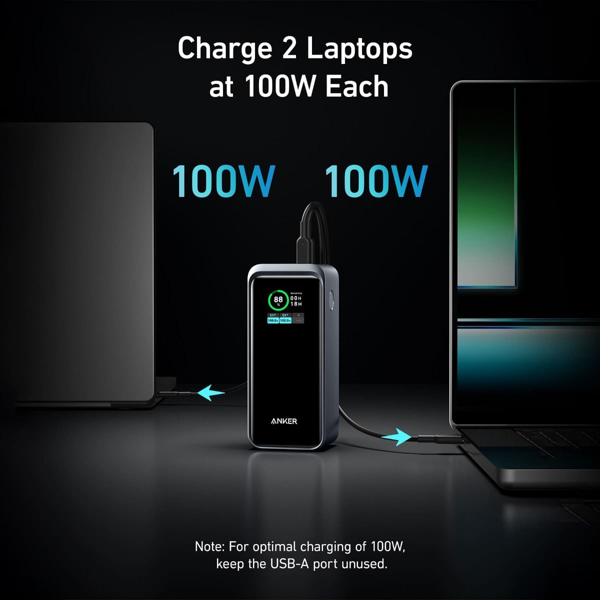 Anker Prime 20K 200W Portable Charger - Ultra Fast Charging Power Bank for iPhone, Android, Laptop - Perfect for Travel, Camping & Emergency Power Backup