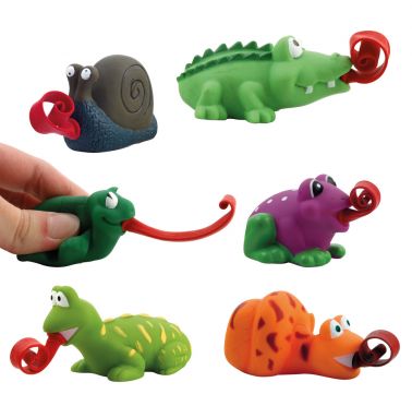 Keycraft Long Tongue Animal Toys - Fun Stretchy Animal Figures for Kids Party Favors, Gifts & Sensory Play | Perfect for Birthday Parties, Classroom Rewards & Stress Relief