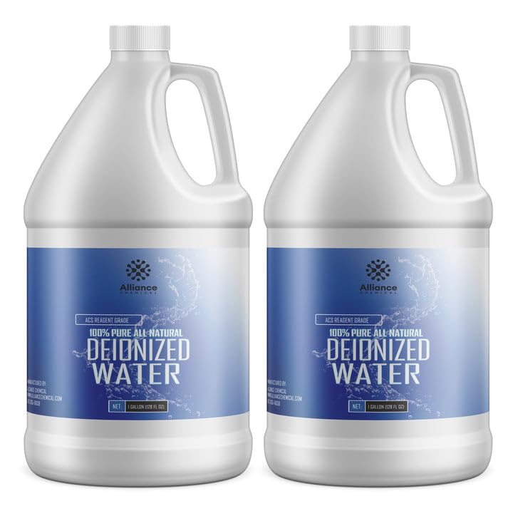 Ultra-Pure Deionized Water - 2 Gallons (7.57L) for Laboratory, Electronics & Medical Use | Conductive-Free Solution for Sensitive Equipment, Car Batteries & Humidifiers | Ideal for Scientific Research, PC Cooling & Automotive Maintenance